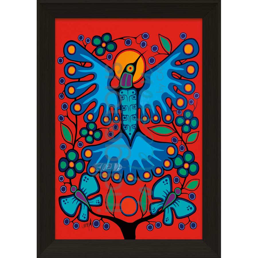 Spring Hummingbird by artist Jim Oskineegish - Ojibway. Indigenous Collection