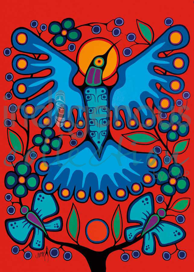 Spring Hummingbird by artist Jim Oskineegish