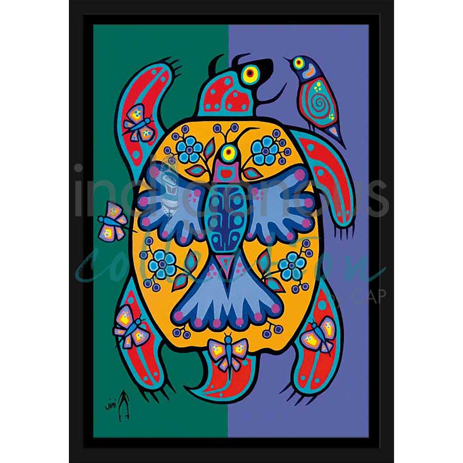 Spring Turtle by artist Jim Oskineegish - Ojibway. Indigenous Collection