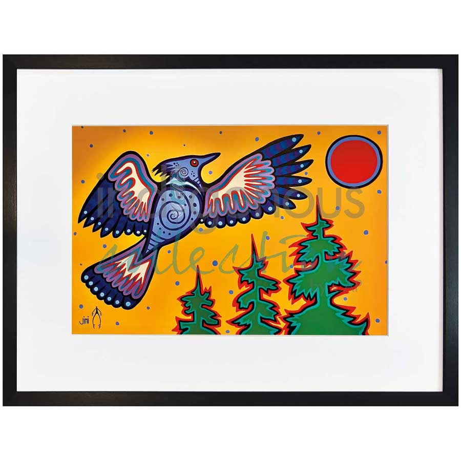 “Diindiisi”- Blue Jay by artist Jim Oskineegish - Ojibway. Indigenous Collection