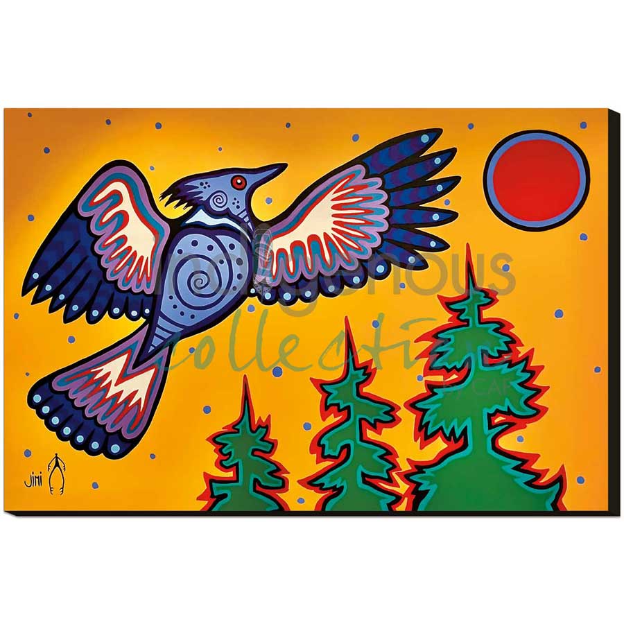 “Diindiisi”- Blue Jay by artist Jim Oskineegish - Ojibway. Indigenous Collection