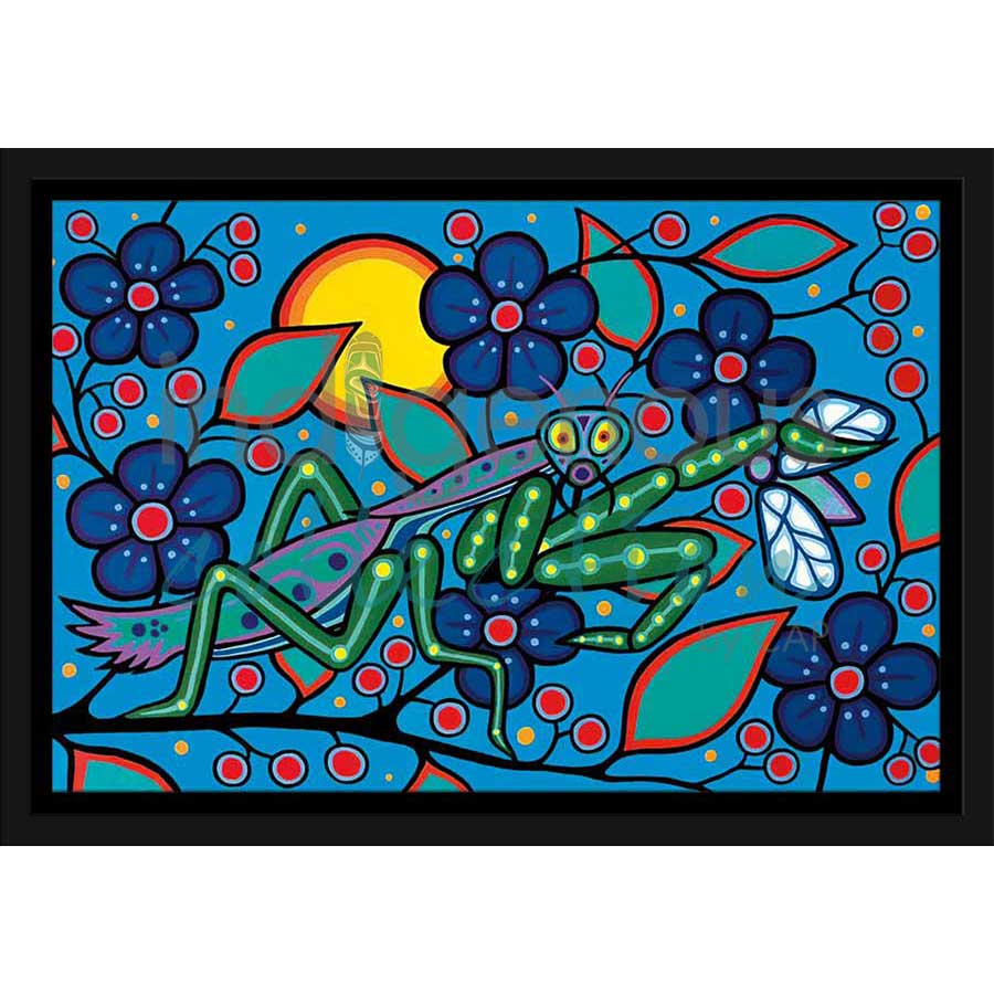 Praying Mantis by artist Jim Oskineegish - Ojibway. Indigenous Collection
