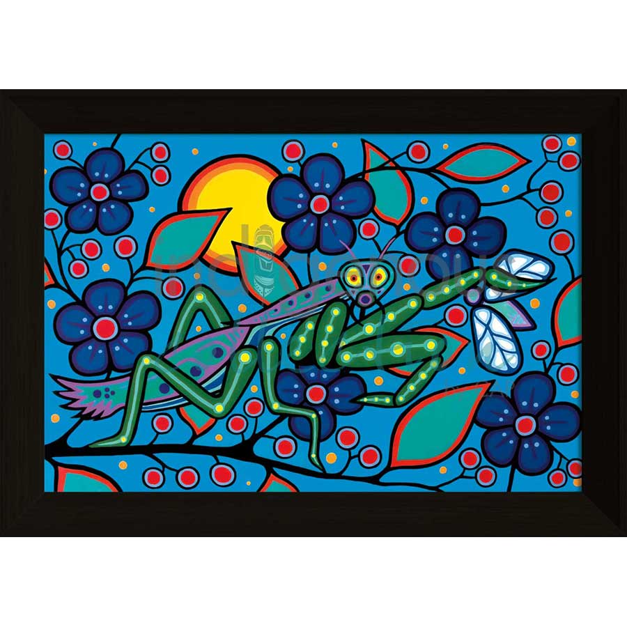 Praying Mantis by artist Jim Oskineegish - Ojibway. Indigenous Collection
