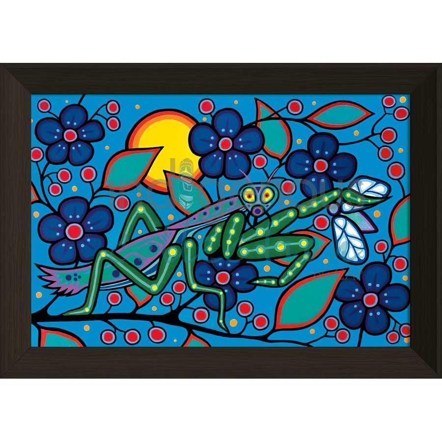 Praying Mantis by artist Jim Oskineegish - Ojibway. Indigenous Collection