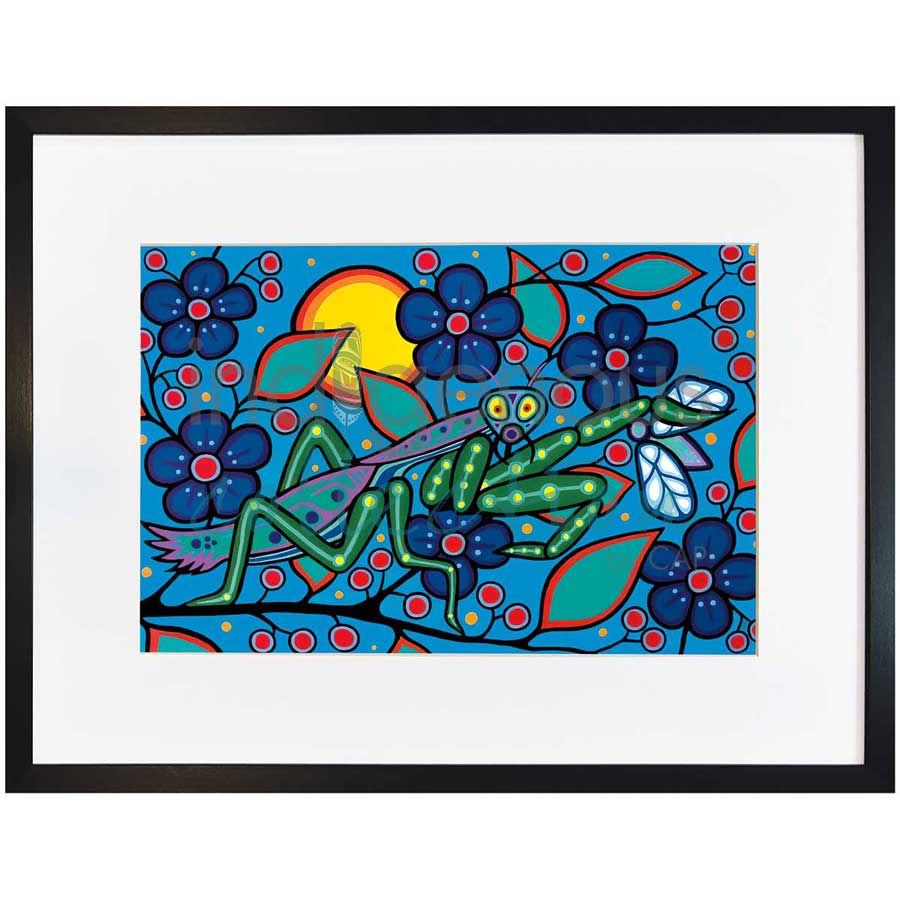 Praying Mantis by artist Jim Oskineegish - Ojibway. Indigenous Collection