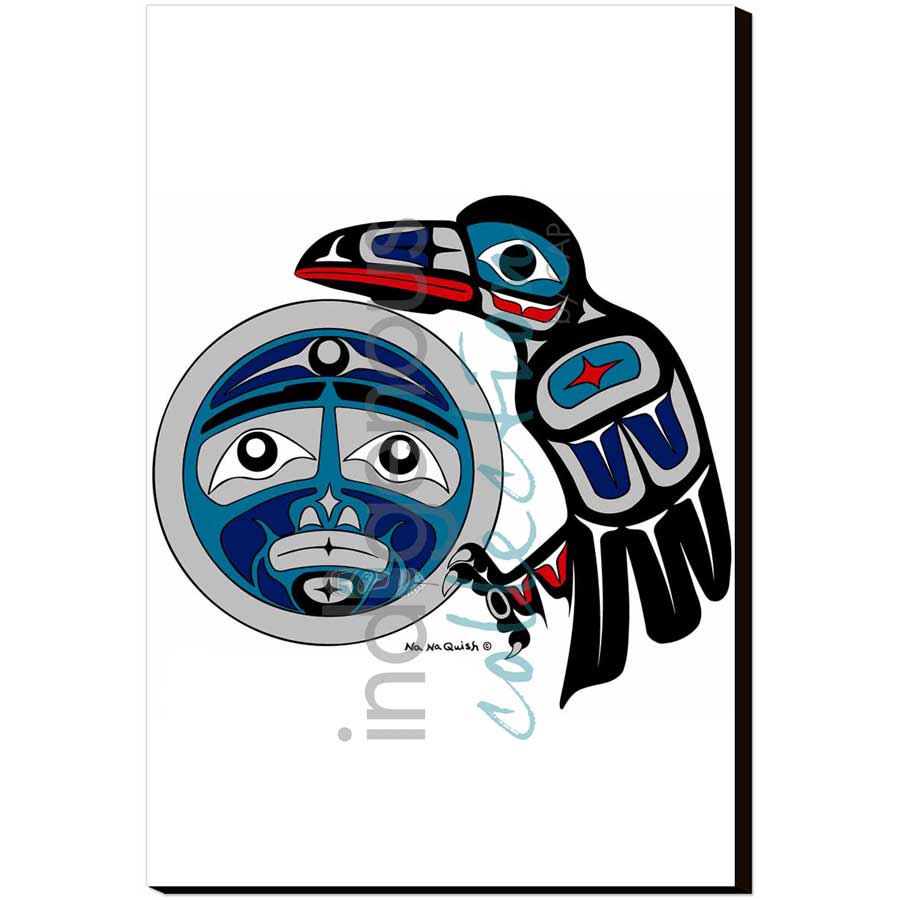 Raven's Moon by artist Na Na Quish - Nuu-chah-nulth . Indigenous Collection