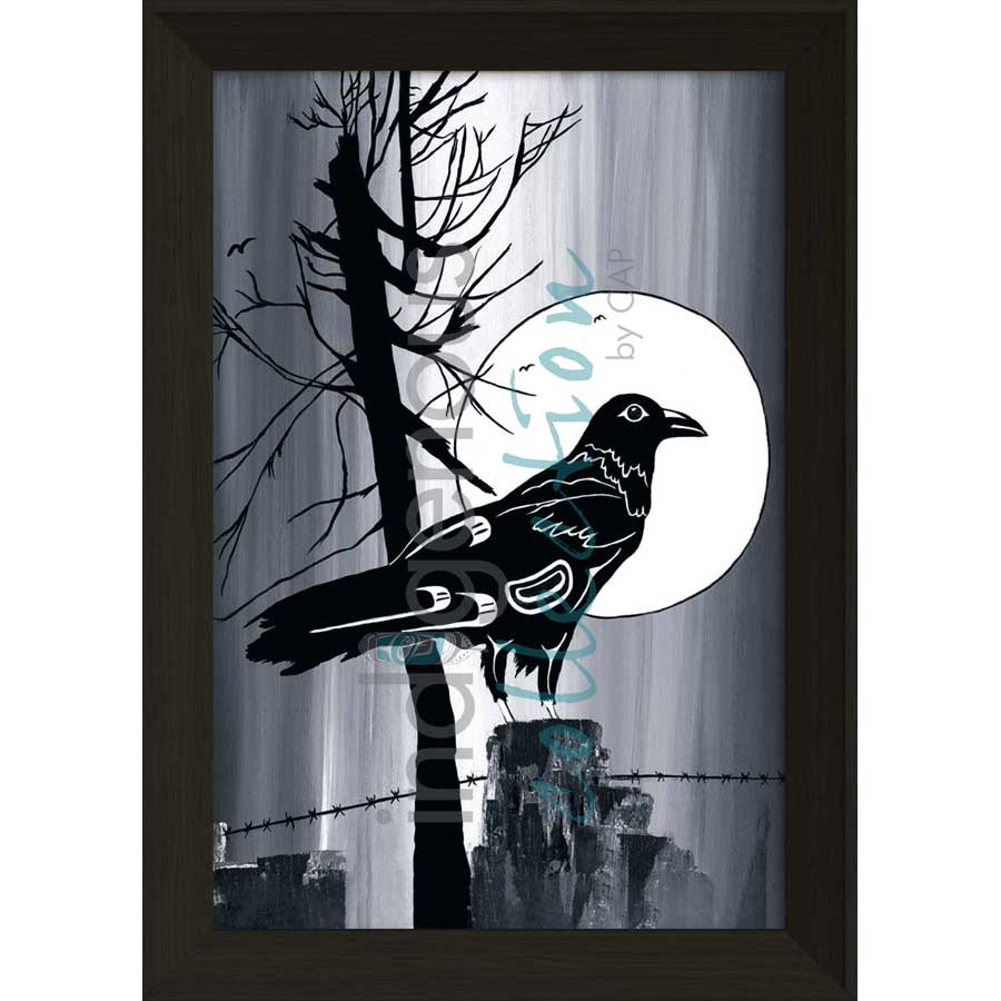 Full Moon Raven by artist Diane Levesque - Kwakwaka'wakw. Indigenous Collection