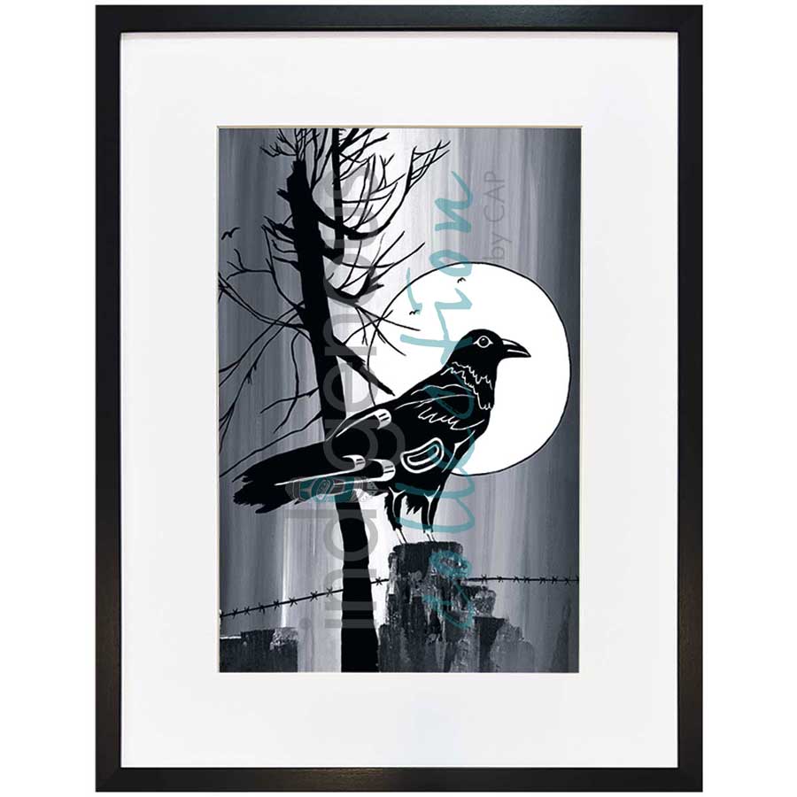 Full Moon Raven by artist Diane Levesque - Kwakwaka'wakw. Indigenous Collection