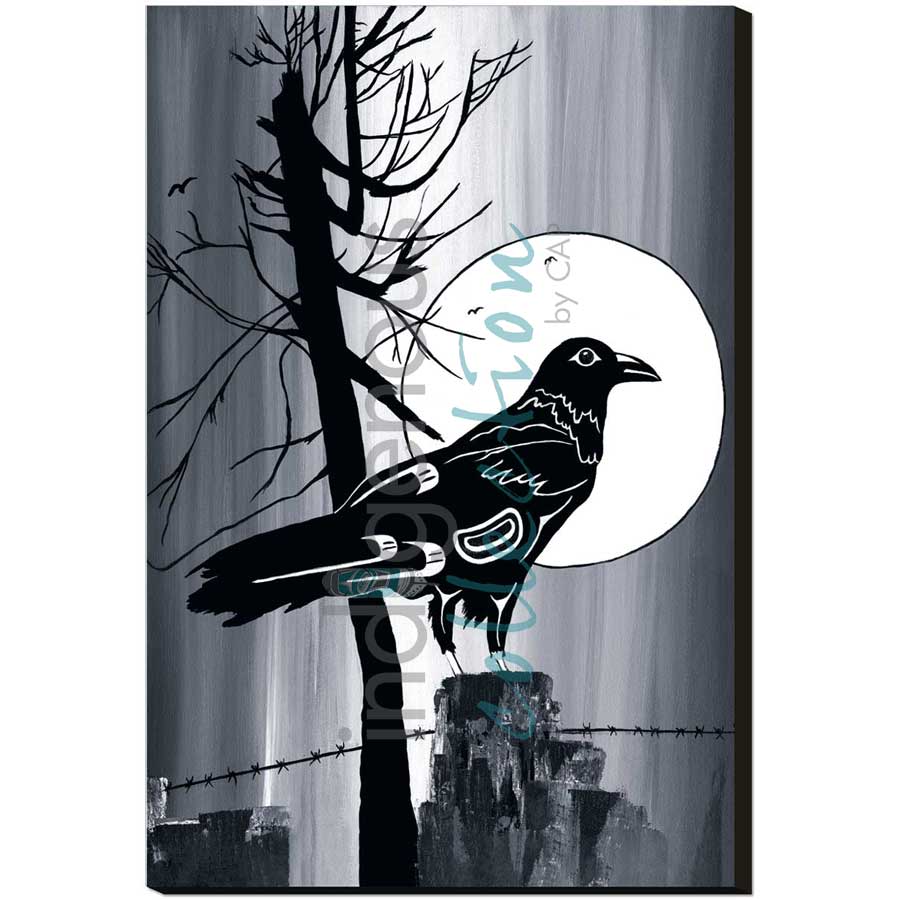Full Moon Raven by artist Diane Levesque - Kwakwaka'wakw. Indigenous Collection