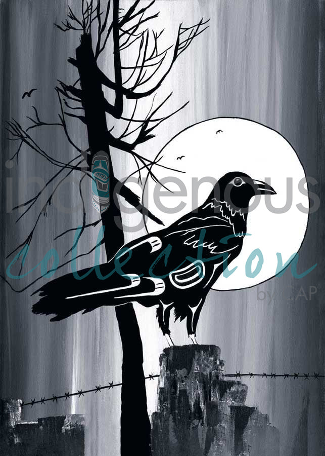 Full Moon Raven by artist Diane Levesque