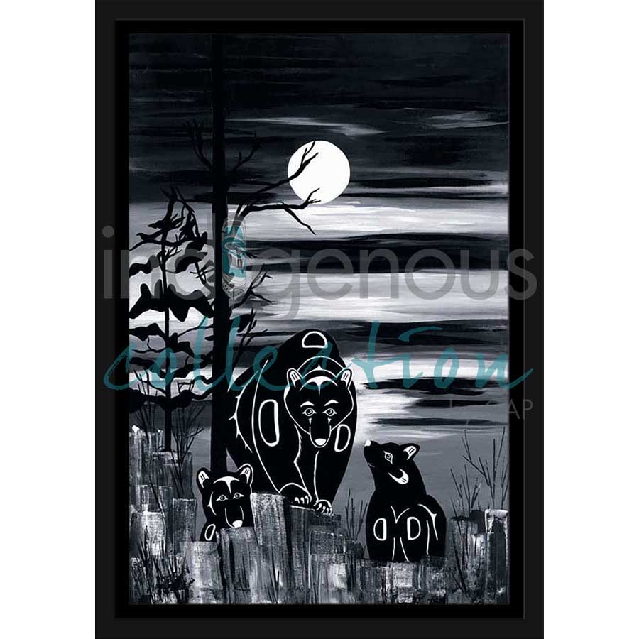Bear and Cubs by artist Diane Levesque - Kwakwaka'wakw. Indigenous Collection