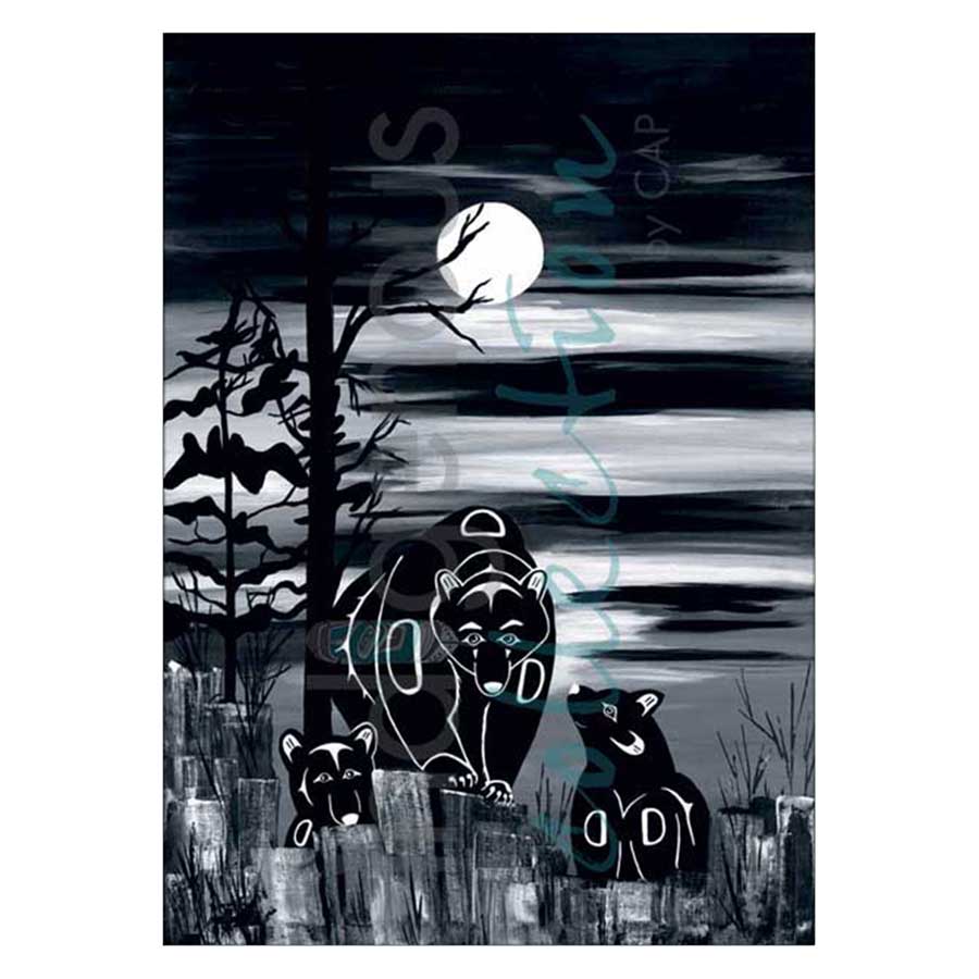Bear and Cubs Canvas Prints