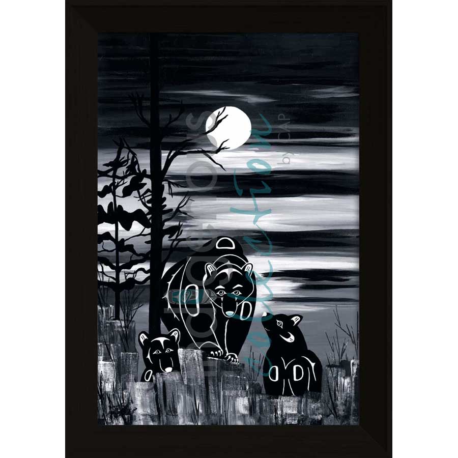 Bear and Cubs by artist Diane Levesque - Kwakwaka'wakw. Indigenous Collection