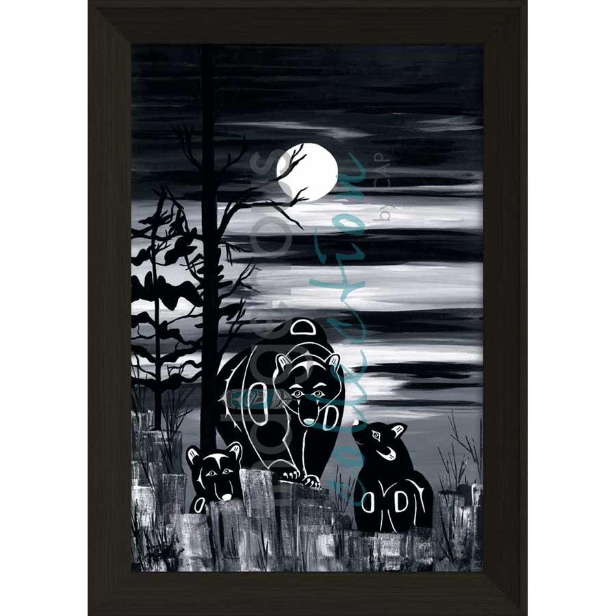 Bear and Cubs by artist Diane Levesque - Kwakwaka'wakw. Indigenous Collection