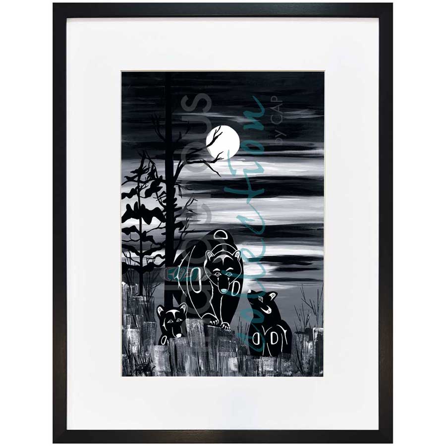 Bear and Cubs by artist Diane Levesque - Kwakwaka'wakw. Indigenous Collection