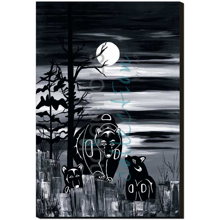 Bear and Cubs by artist Diane Levesque - Kwakwaka'wakw. Indigenous Collection
