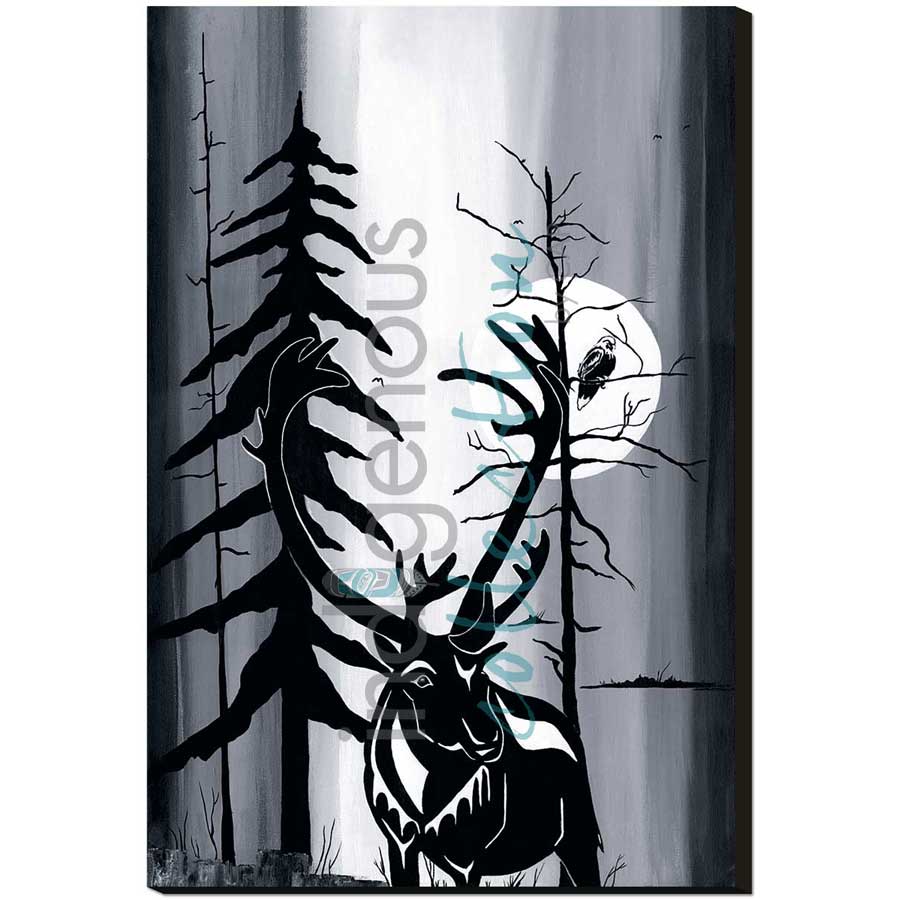 Caribou by artist Diane Levesque - Kwakwaka'wakw. Indigenous Collection