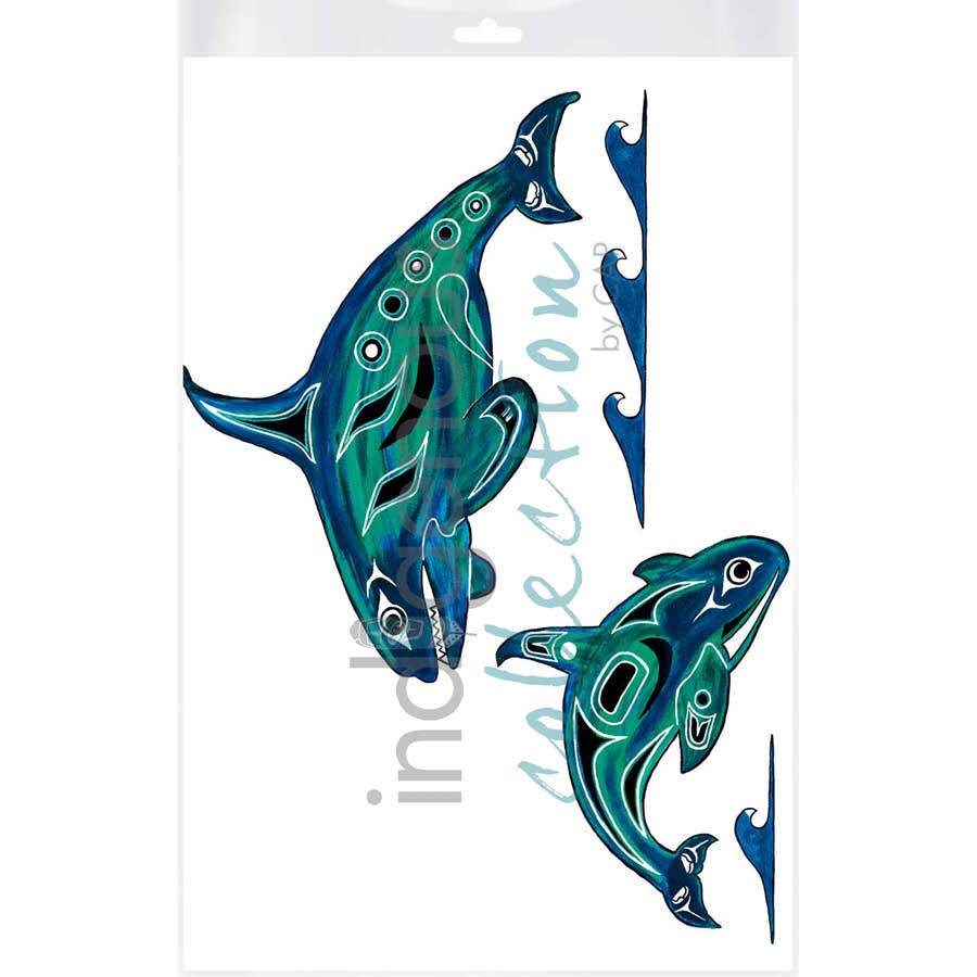 Orcas by artist Diane Levesque - Kwakwaka'wakw. Indigenous Collection