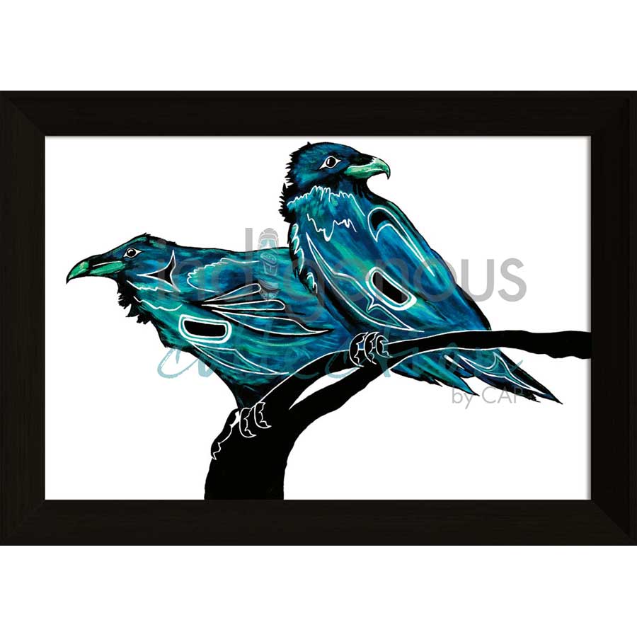 Two Ravens by artist Diane Levesque - Kwakwaka'wakw. Indigenous Collection