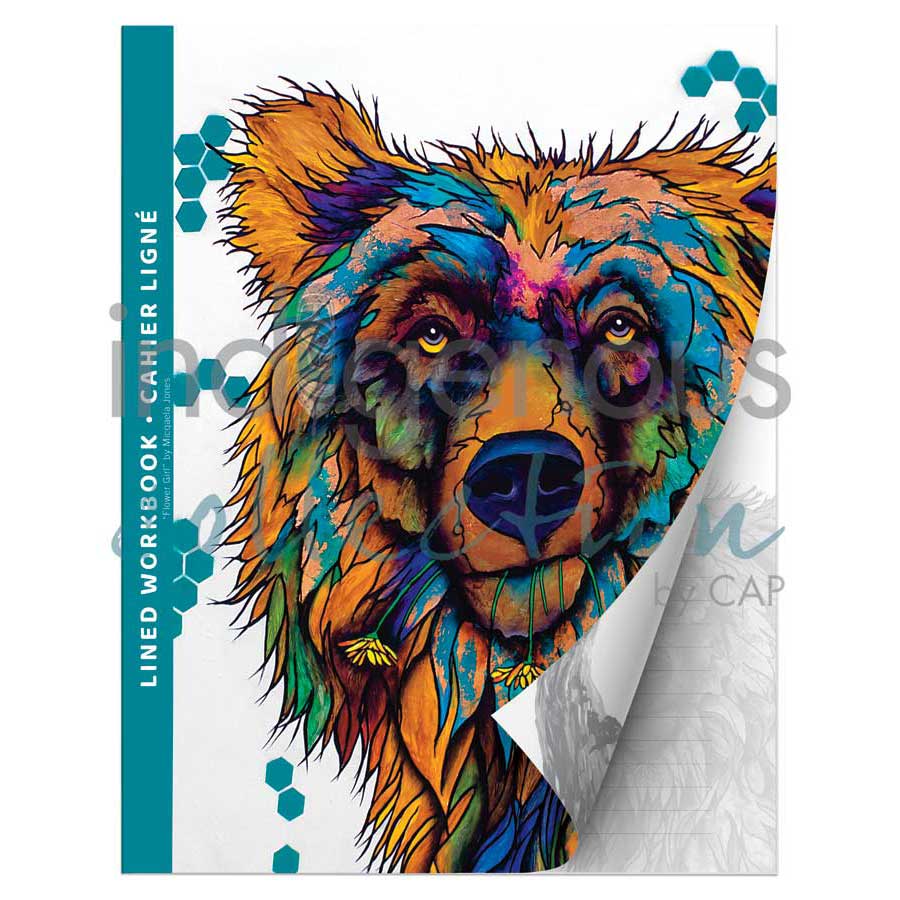 Flower Girl Workbook by artist Micqaela Jones. Indigenous Collection.