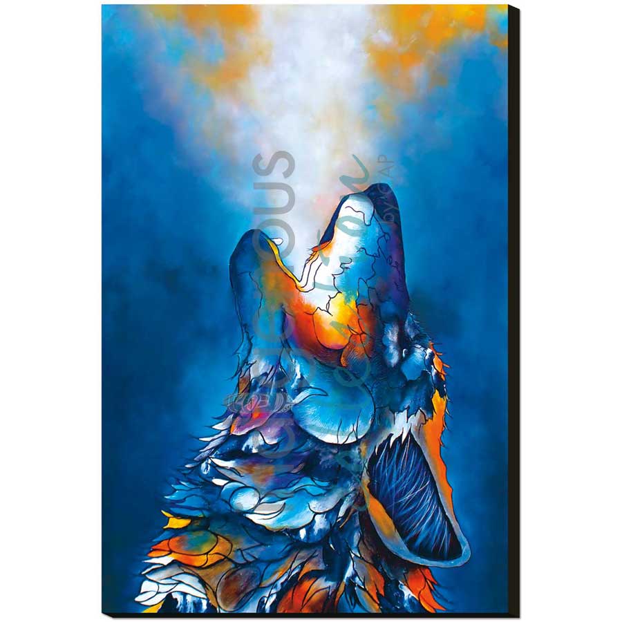 Howling for Victory by artist Micqaela Jones - Te-Moak. Indigenous Collection