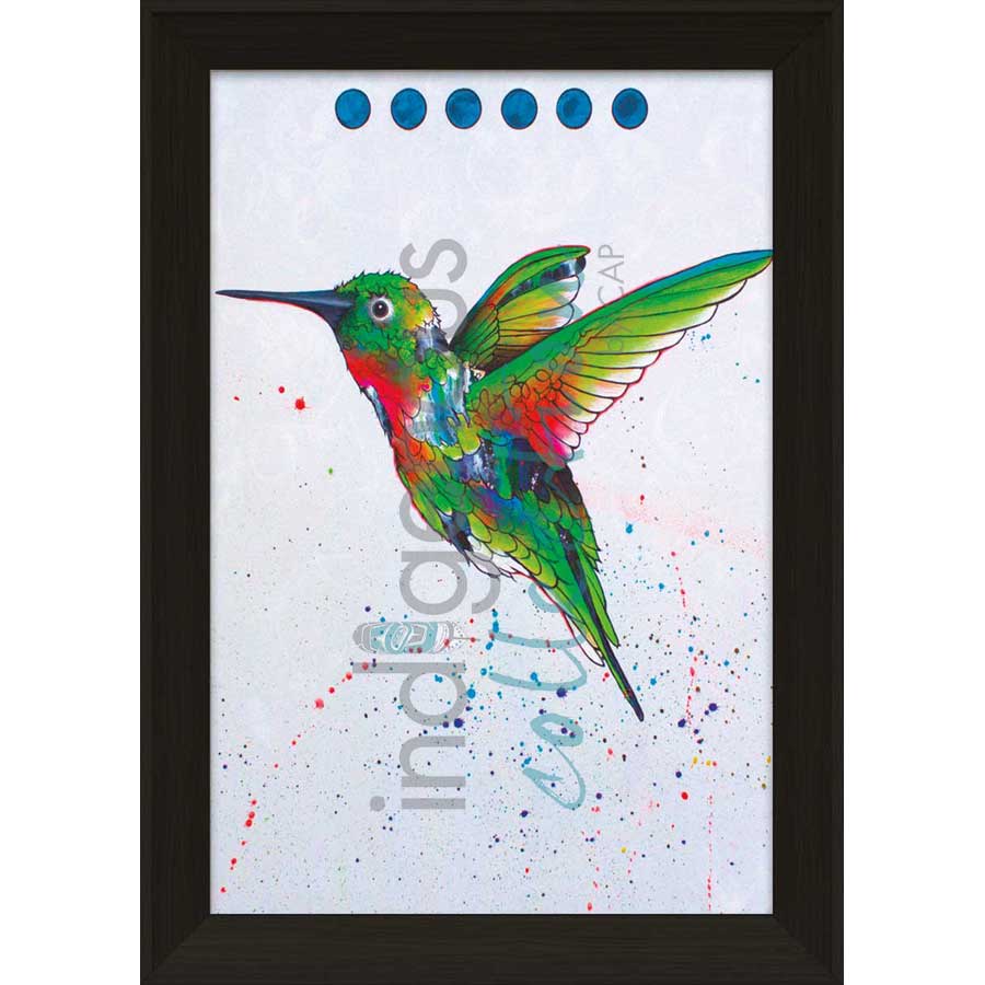 Hummingbird by artist Micqaela Jones - Te-Moak. Indigenous Collection