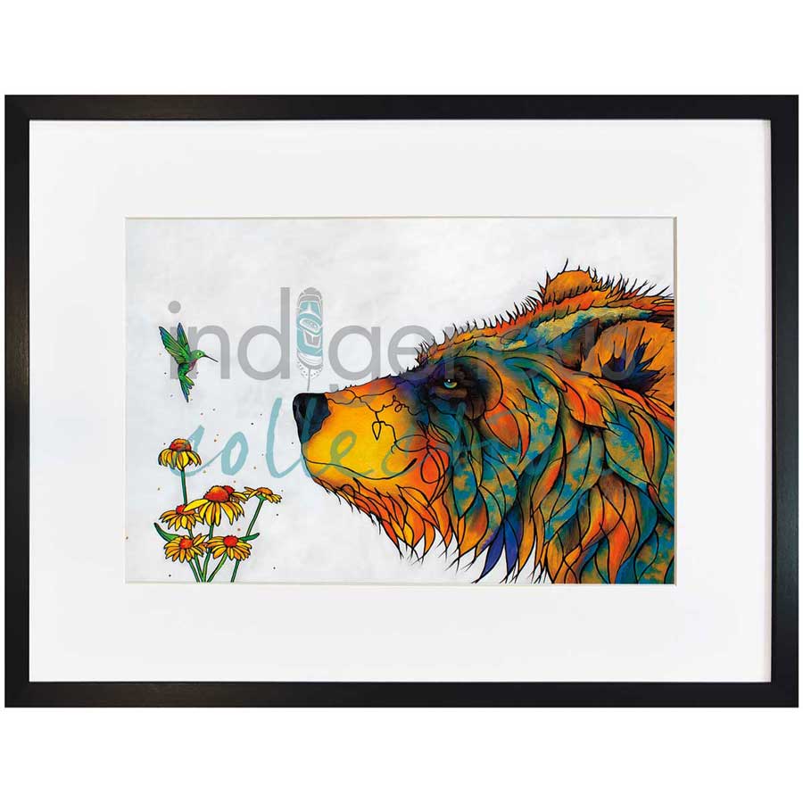 Stop and Smell the Flowers by artist Micqaela Jones - Te-Moak. Indigenous Collection