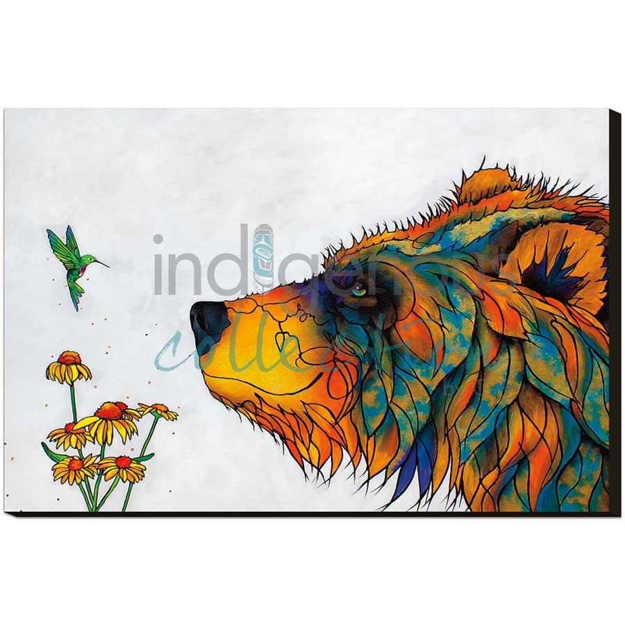 Stop and Smell the Flowers by artist Micqaela Jones - Te-Moak. Indigenous Collection