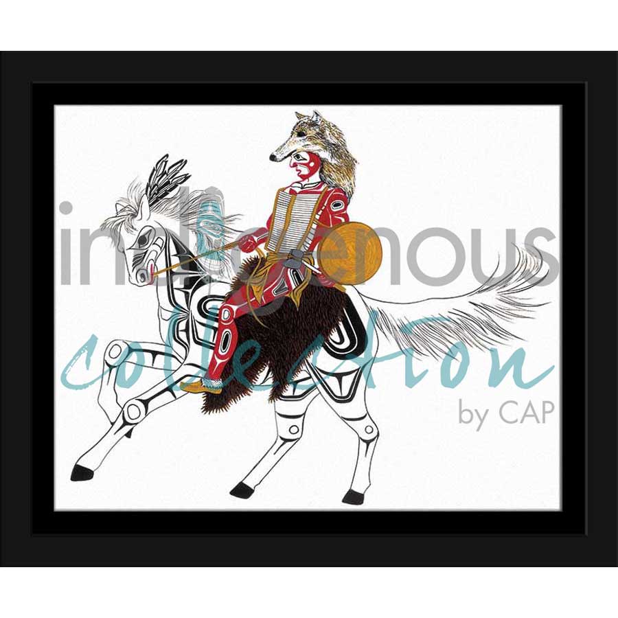 Warrior by artist Richard Shorty - Northern Tutchone. Indigenous Collection