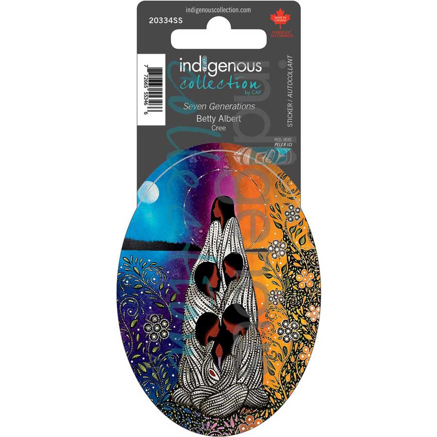 Seven Generations Sticker by artist Betty Albert