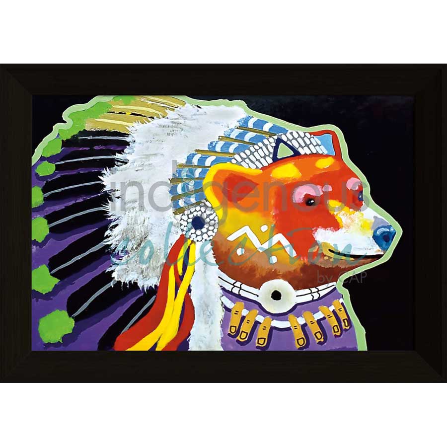Chief Bear Knuckles by artist John Balloue - Cherokee. Indigenous Collection