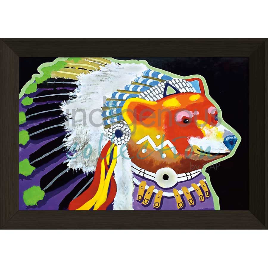 Chief Bear Knuckles by artist John Balloue - Cherokee. Indigenous Collection