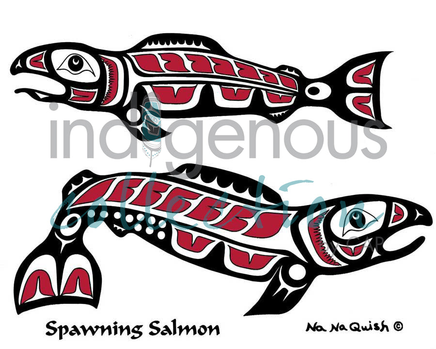 Spawning Salmon by artist Na Na Quish
