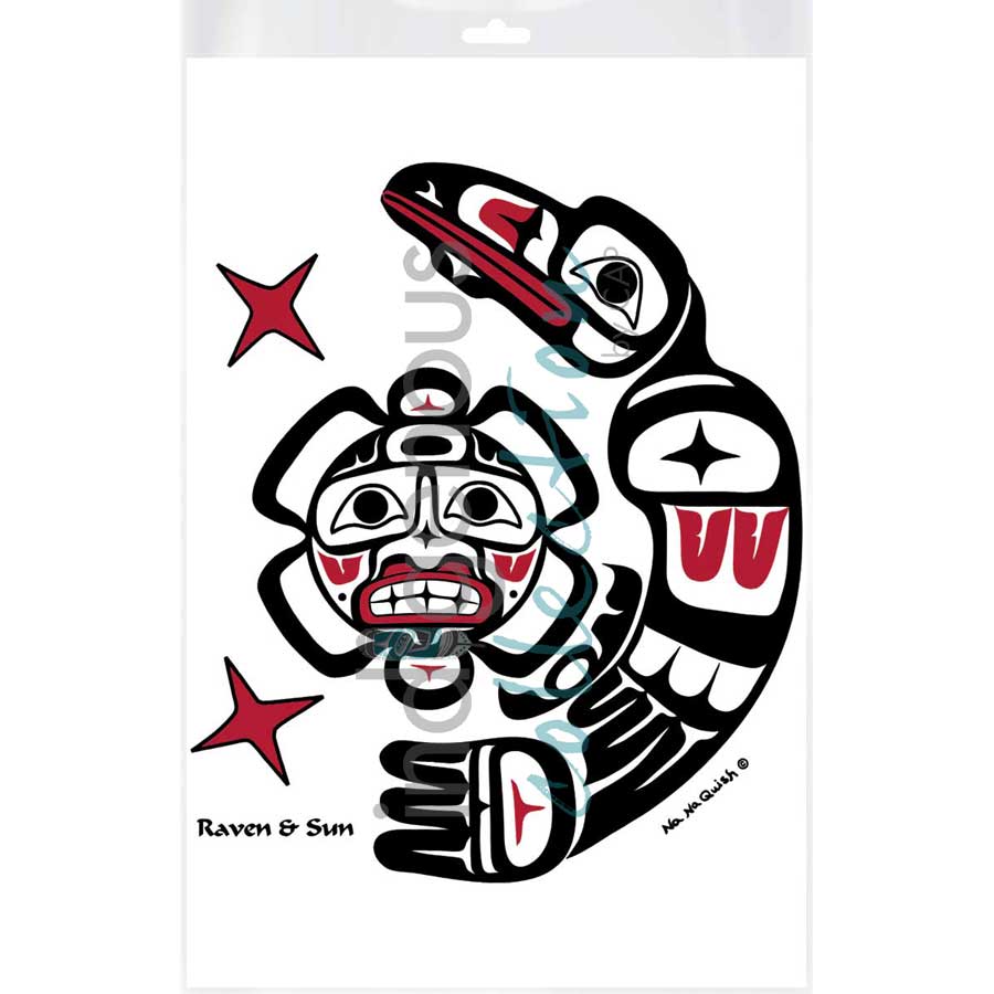 Raven & Sun by artist Na Na Quish - Nuu-chah-nulth . Indigenous Collection