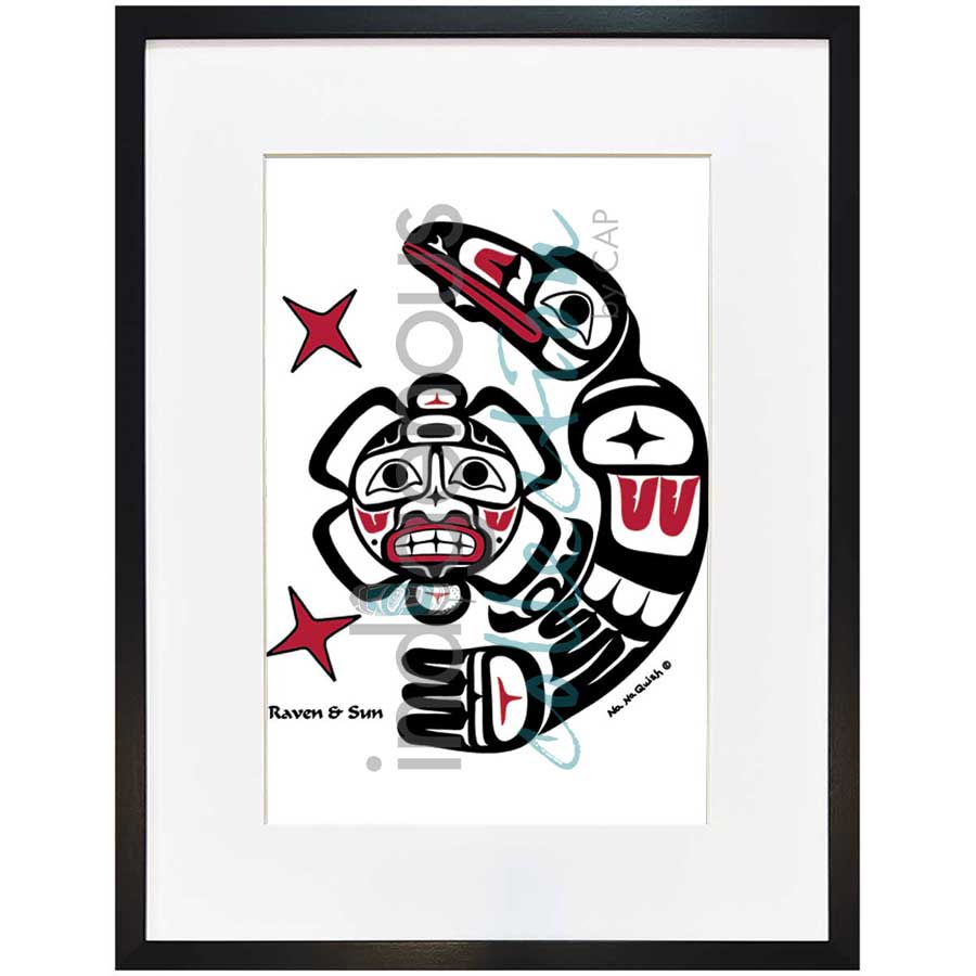 Raven & Sun by artist Na Na Quish - Nuu-chah-nulth . Indigenous Collection