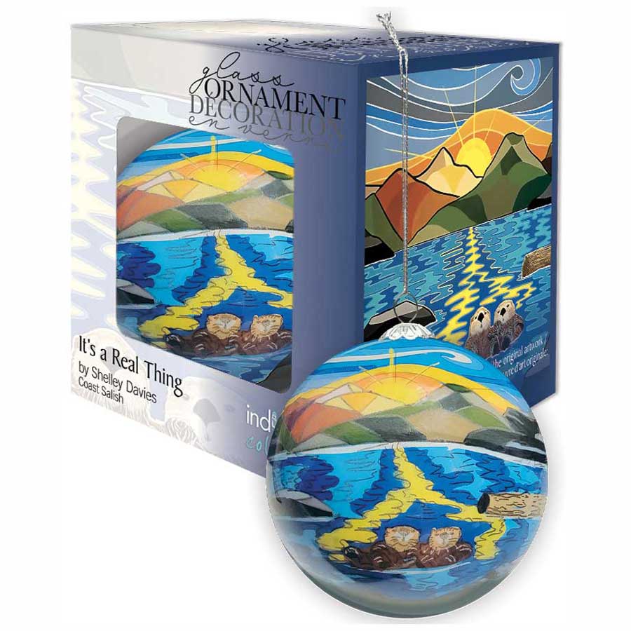 It's a Real Thing Glass Christmas Ornament by artistShelley Davies