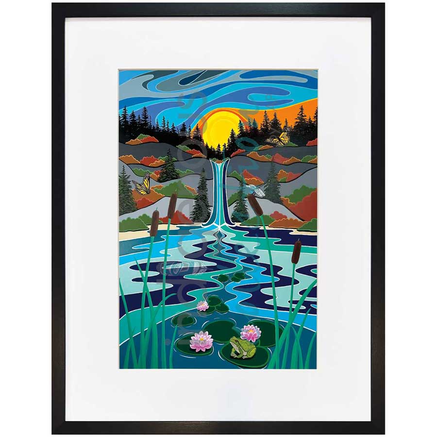 Hilltop Paradise by artist Shelley Davies - Coast Salish. Indigenous Collection