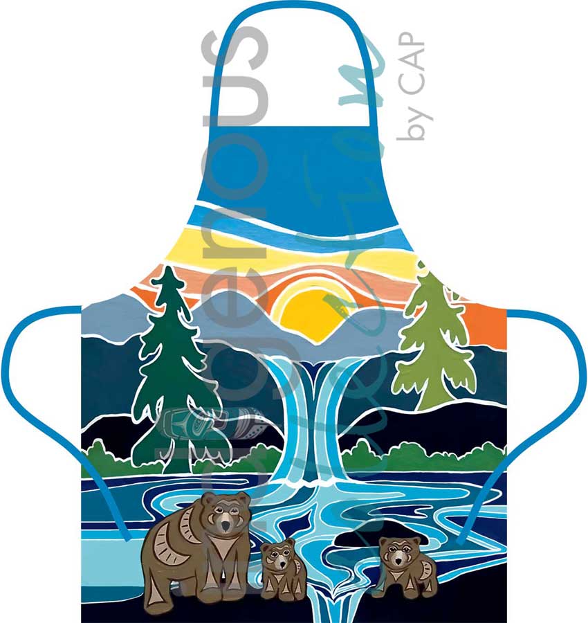One Last Swim Aprons by artist Shelley Davies. Indigenous Collection.