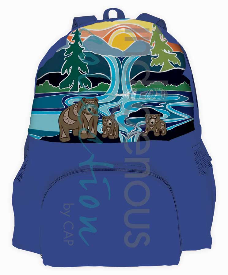 One Last Swim Foldable Travel Backpack by artist Shelley Davies