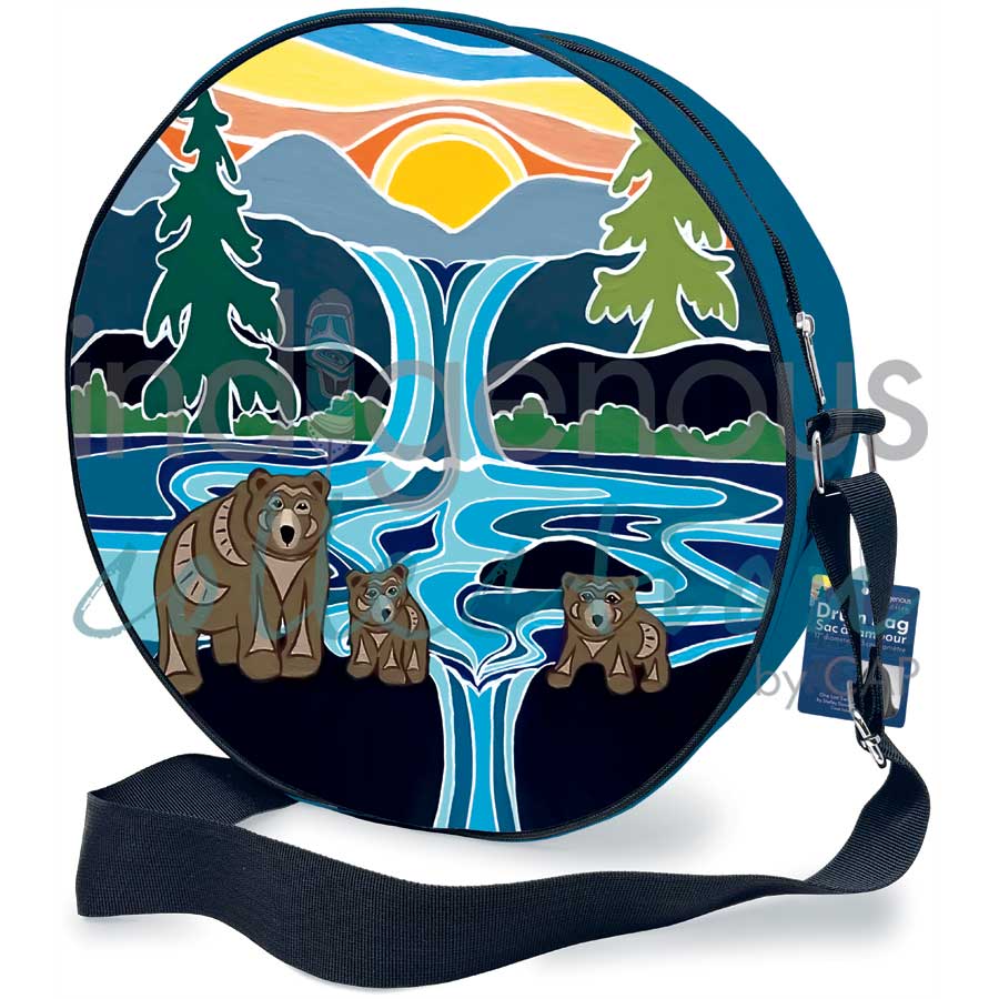 One Last Swim Drum Bag by artist Shelley Davies - Coast Salish