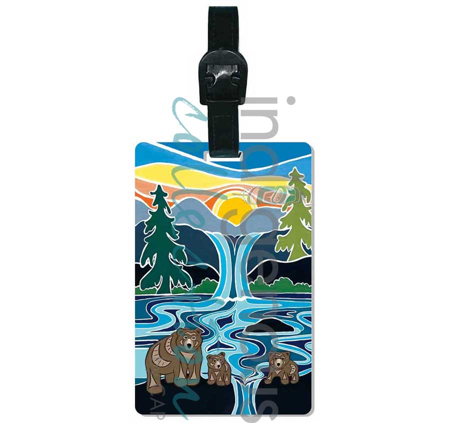 One Last Swim Luggage Tag by artist Shelley Davies