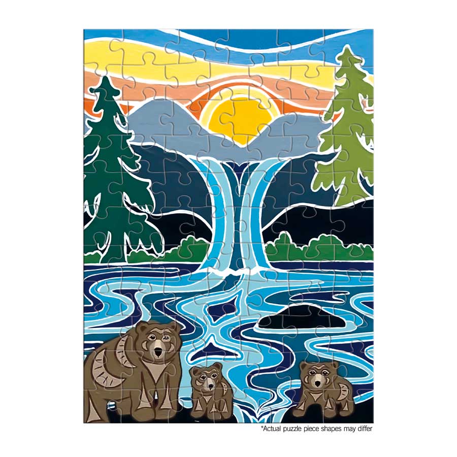 One Last Swim Puzzle - On The Go - 72 Pcs by artist Shelley Davies. Indigenous Collection.