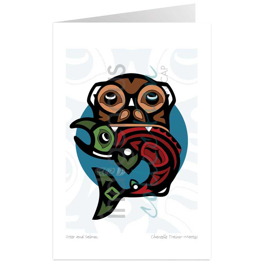Otter and Salmon by artist Chantelle Trainor-Matties