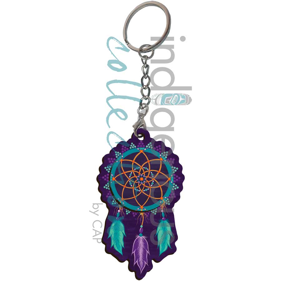 Dreamcatcher 3D Keychain by artist Tracey Metallic. Indigenous Collection.
