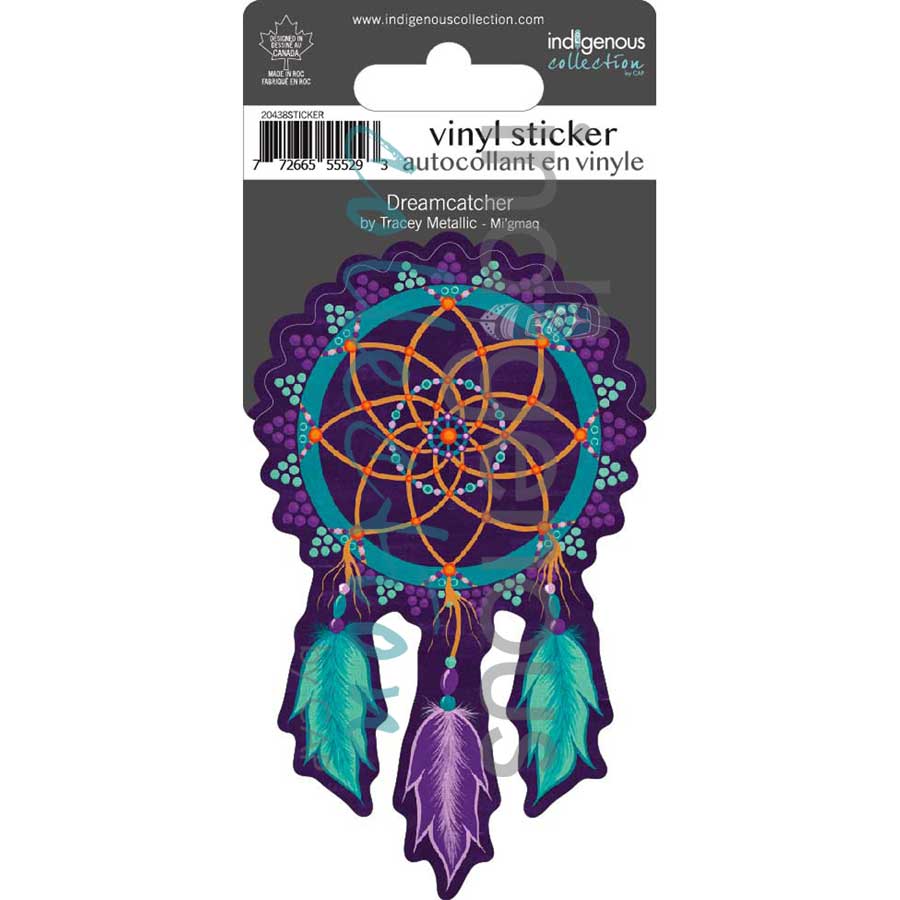 Dreamcatcher Vinyl Die-Cut Sticker by artist Tracey Metallic