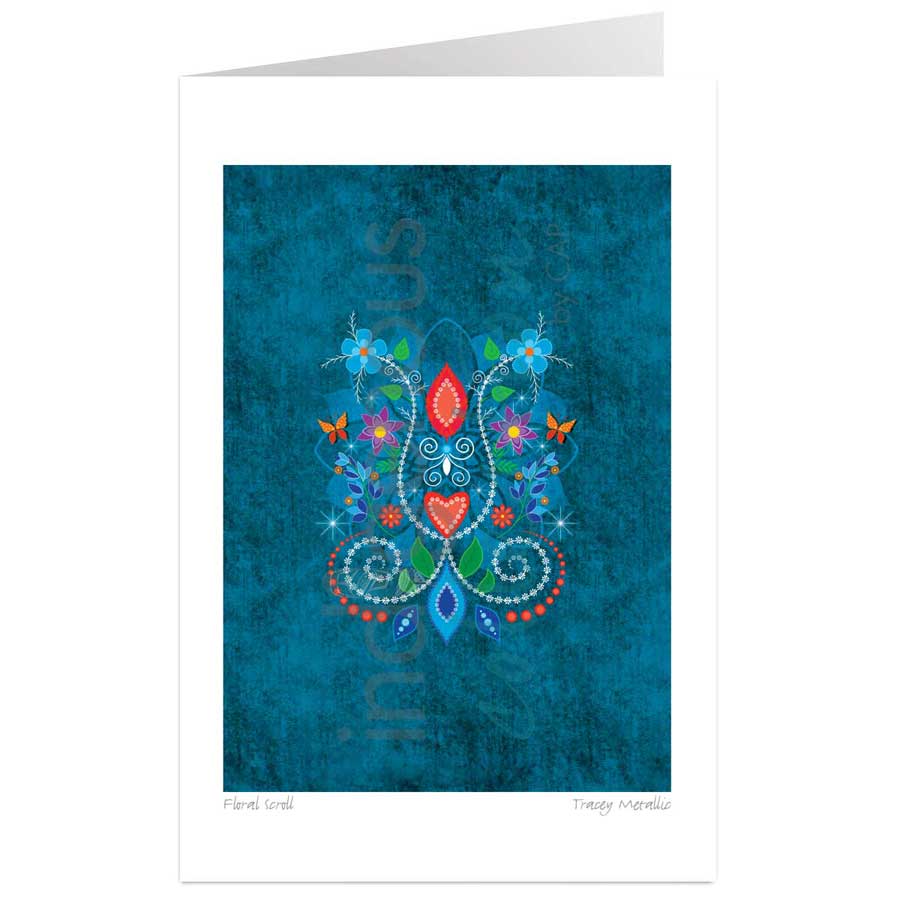 Floral Scroll by artist Tracey Metallic