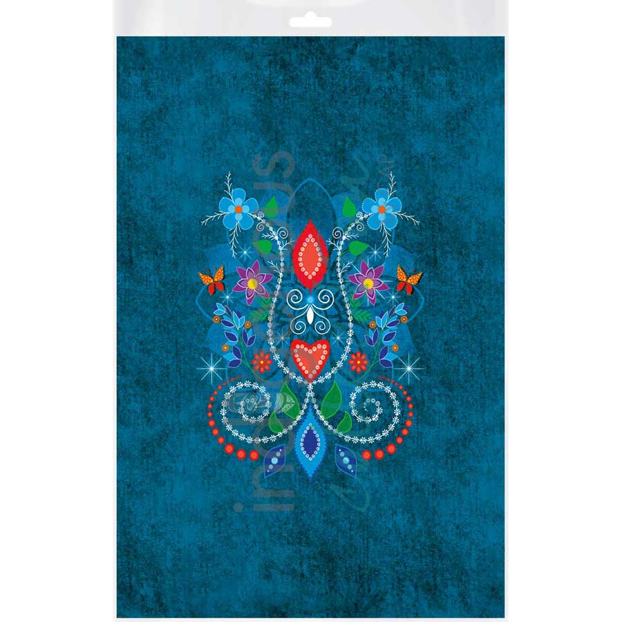 Floral Scroll by artist Tracey Metallic - Mi'gmaq. Indigenous Collection