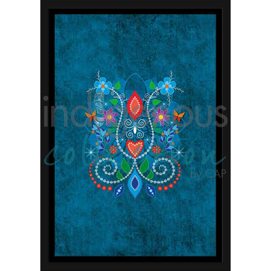 Floral Scroll by artist Tracey Metallic - Mi'gmaq. Indigenous Collection