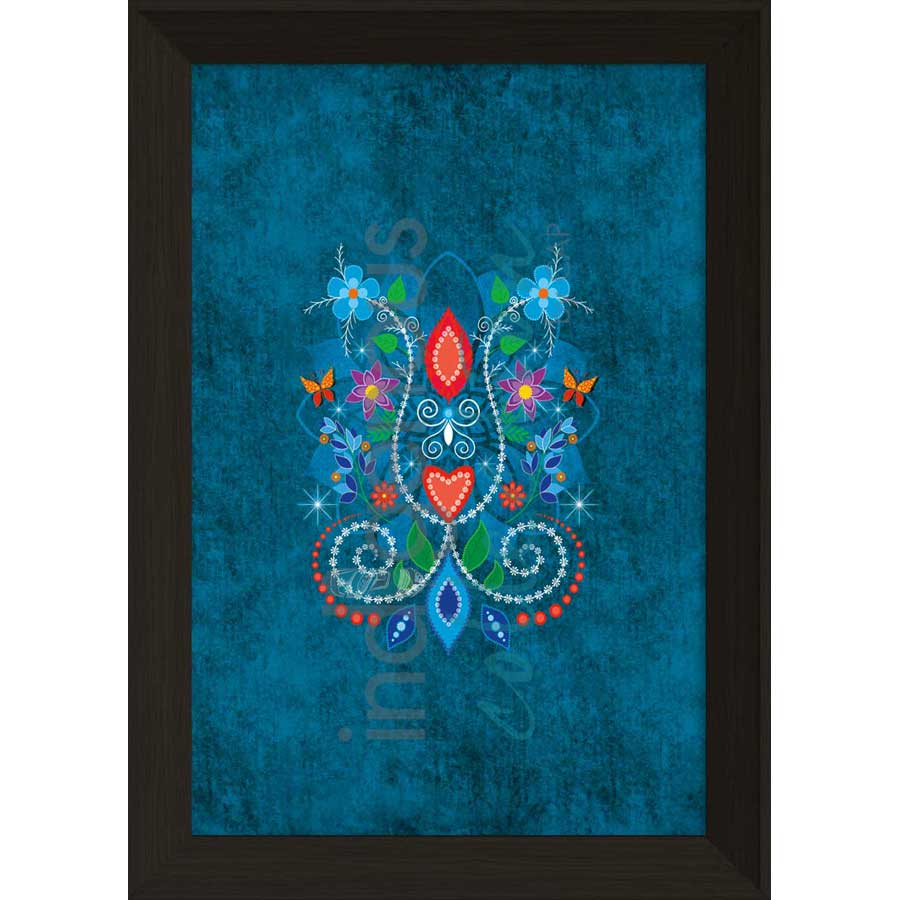 Floral Scroll by artist Tracey Metallic - Mi'gmaq. Indigenous Collection
