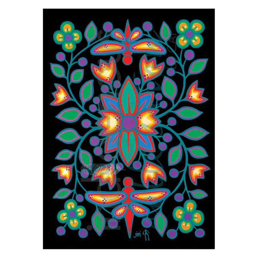 Black Floral Garden Canvas Prints